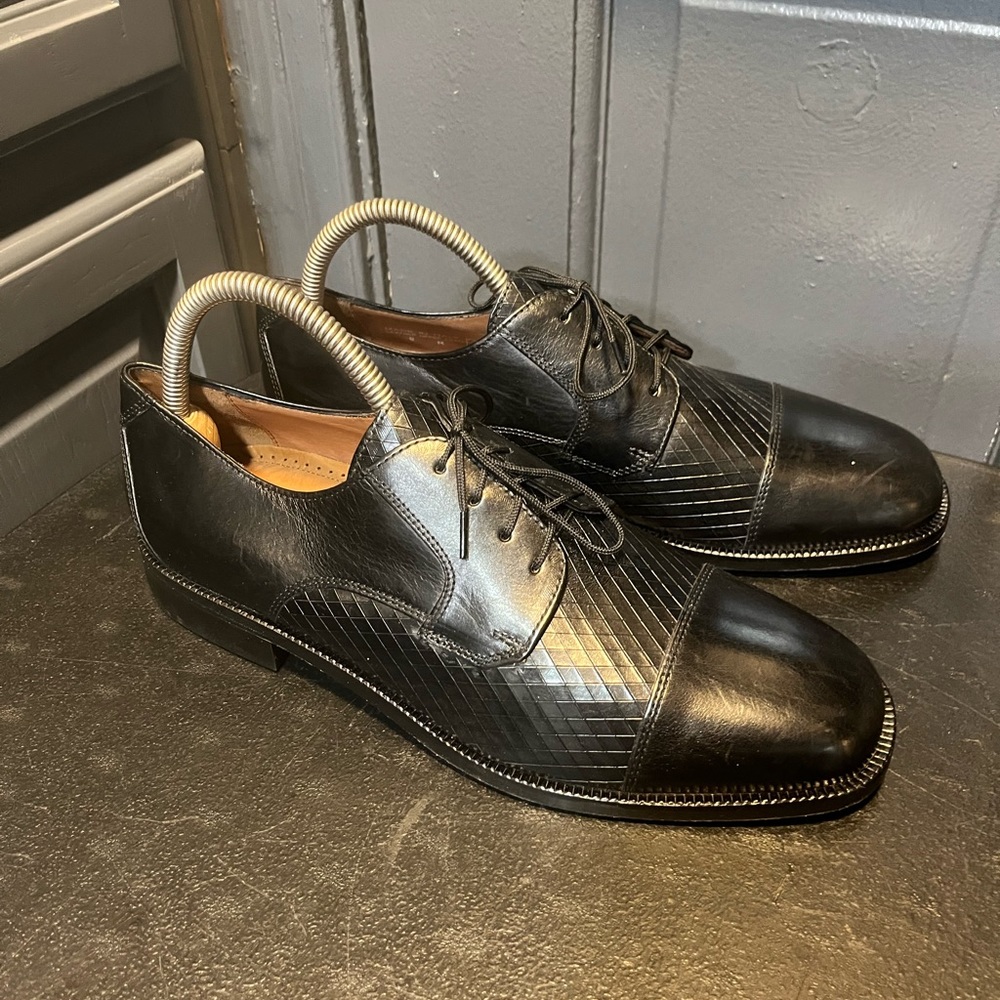 Bostonian Oxford Dress Shoes Men's US 8 M Cap Toe Black NEW